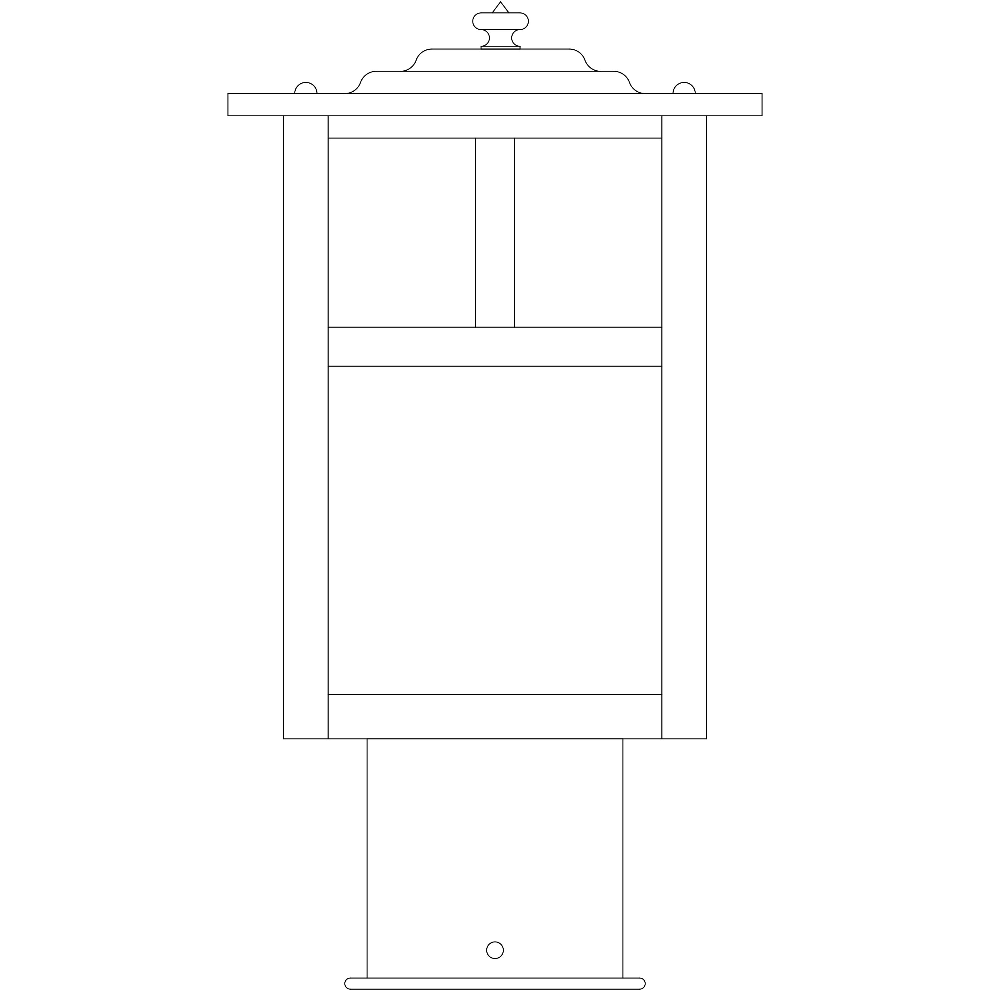 Mission 1 Light 8.5 inch Rustic Brown Post Mount in Rain Mist, T-Bar Overlay