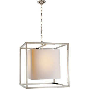 Eric Cohler Caged 2 Light 22 inch Polished Nickel Lantern Pendant Ceiling Light in Natural Paper, Medium
