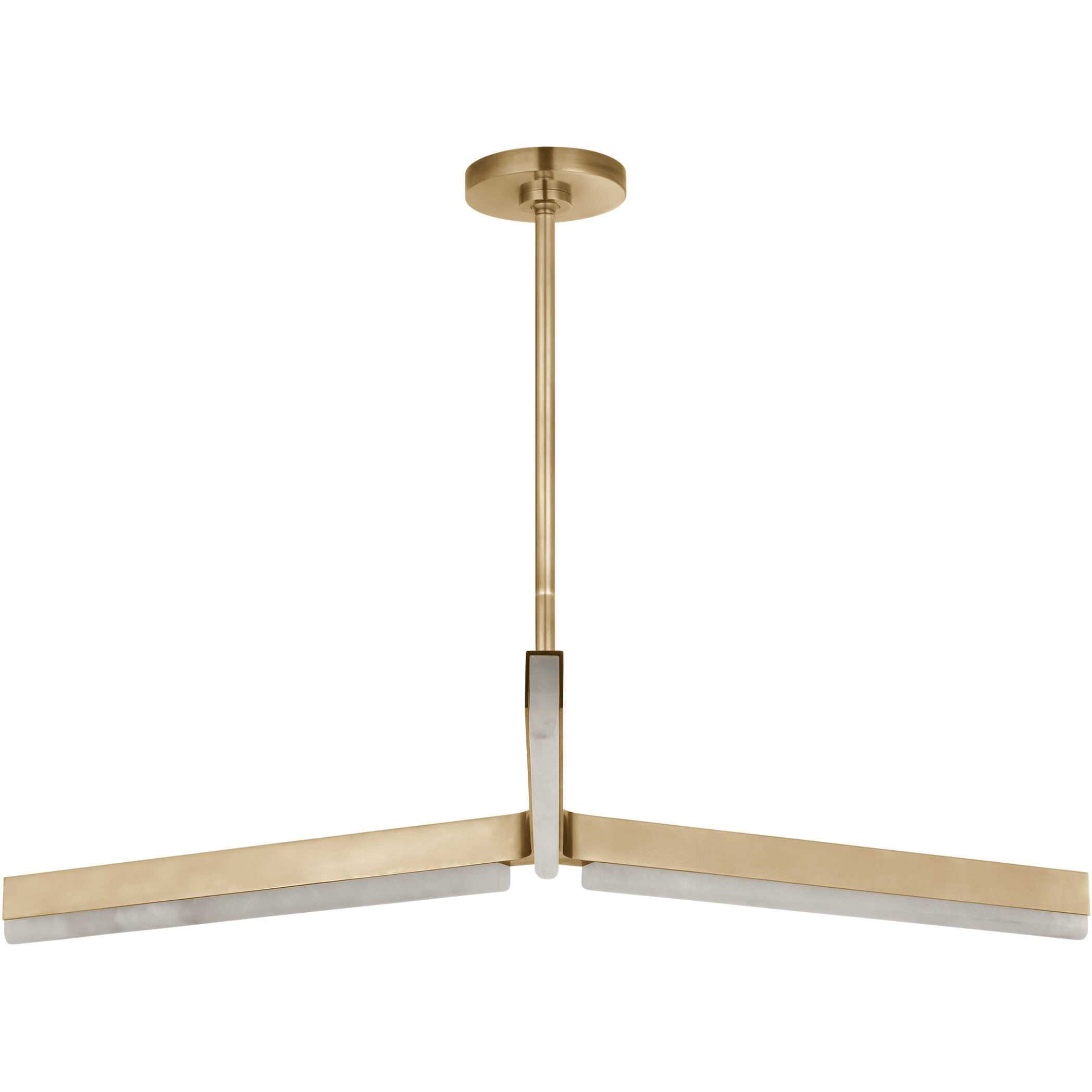 Kelly by Kelly Wearstler Linea LED 42 inch Hand Rubbed Antique Brass Chandelier Ceiling Light