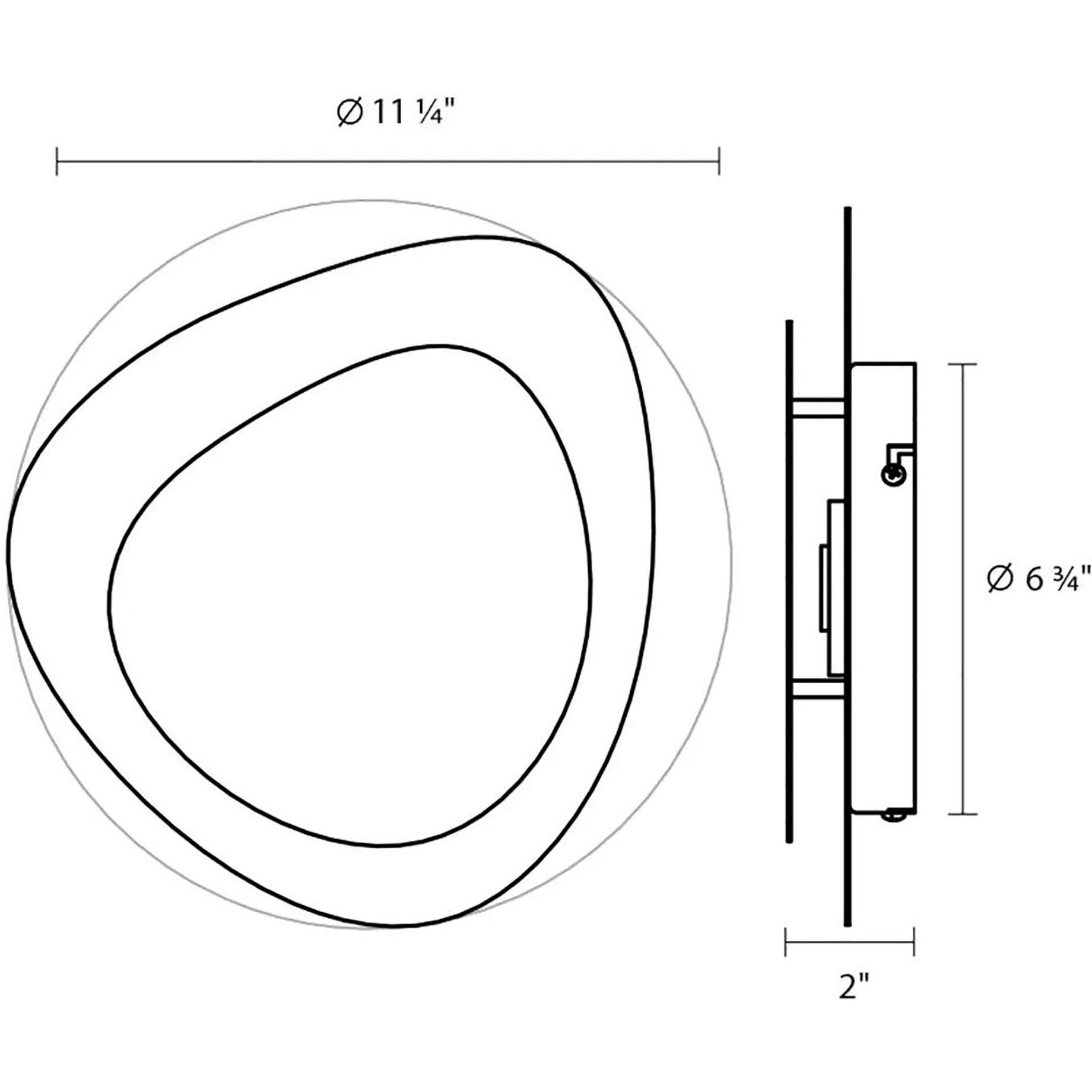 Abstract Panels LED 11.25 inch Textured White ADA Wall Sconce Wall Light