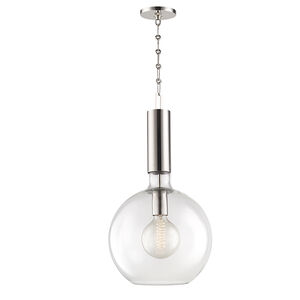 Raleigh 1 Light 13 inch Polished Nickel Pendant Ceiling Light