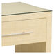Wildwood 31 X 30 inch Natural/Clear/Brushed Nickel Side Table
