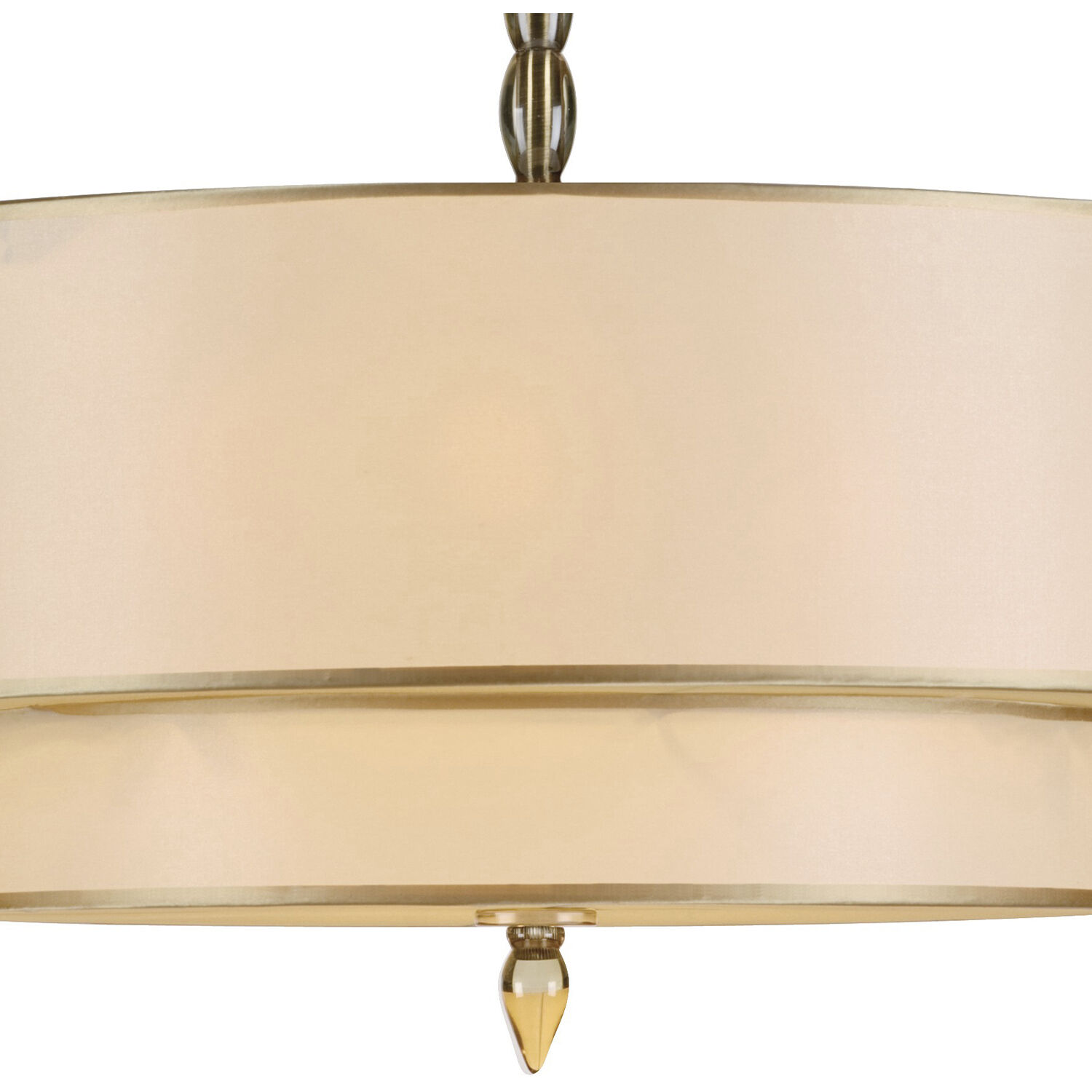 Luxo 5 Light 26 inch Antique Brass Chandelier Ceiling Light