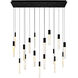 Greta LED 48 inch Black Chandelier Ceiling Light
