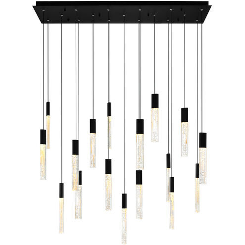Greta LED 48 inch Black Chandelier Ceiling Light