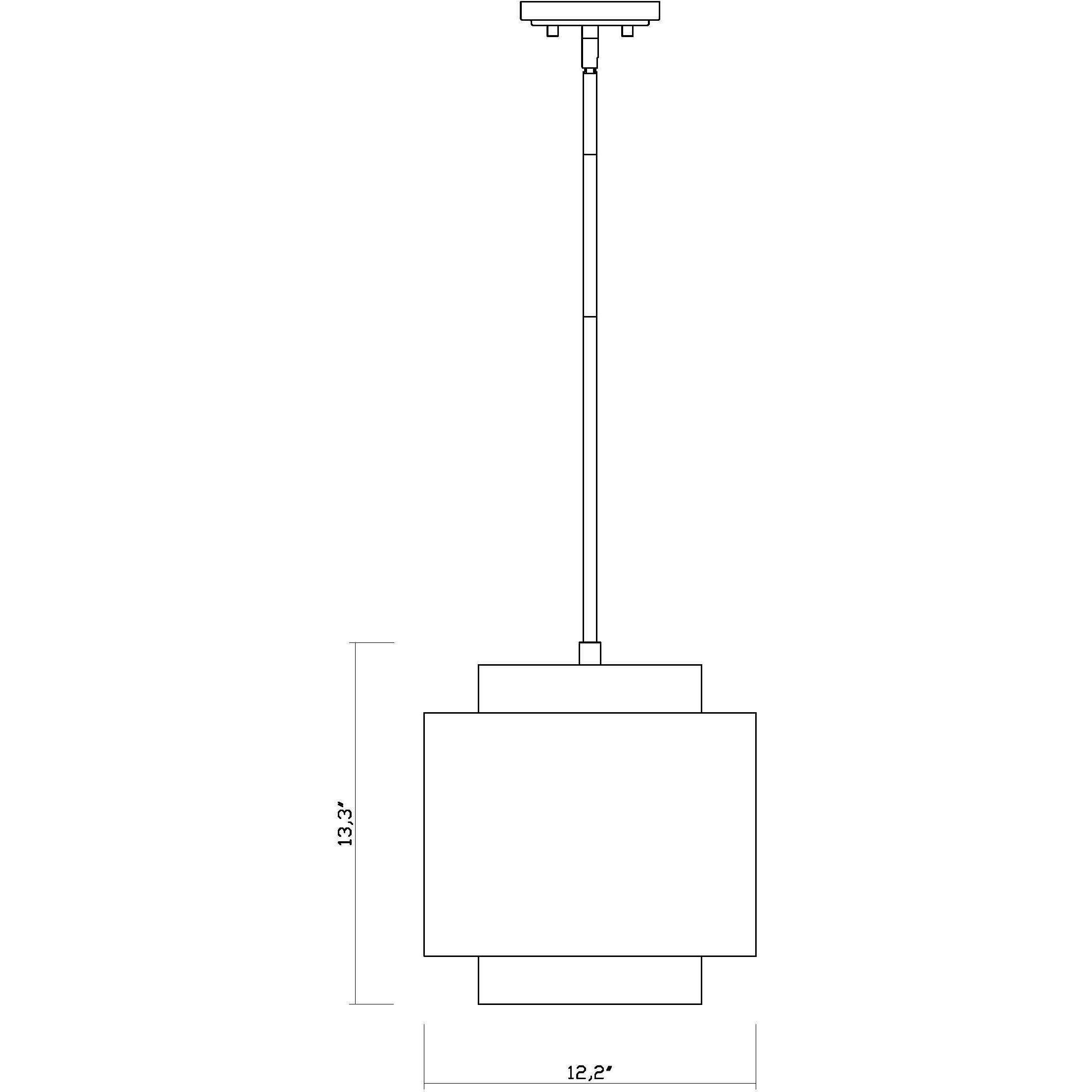 Harlech 1 Light 12.25 inch Bronze and Rubbed Brass Pendant Ceiling Light in Bronze and Brass