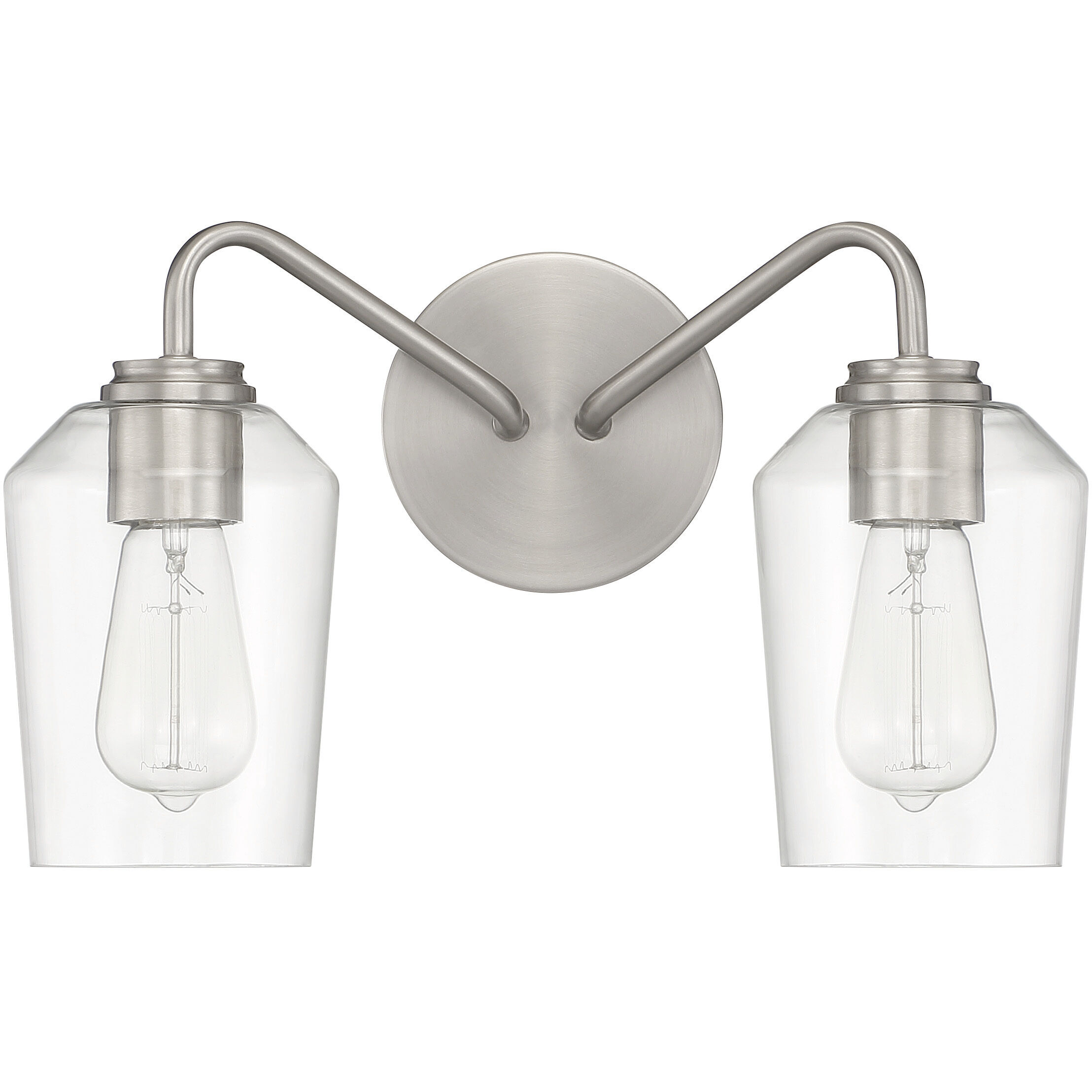 Shayna 2 Light 15 inch Brushed Polished Nickel Vanity Light Wall Light