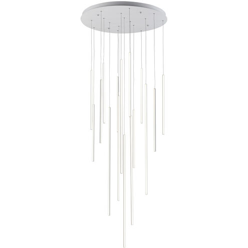 Chute LED 31.5 inch White Multi Pendant Ceiling Light