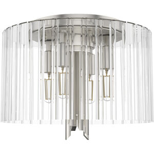 Gatz 4 Light 9.75 inch Brushed Nickel Flush Mount Ceiling Light