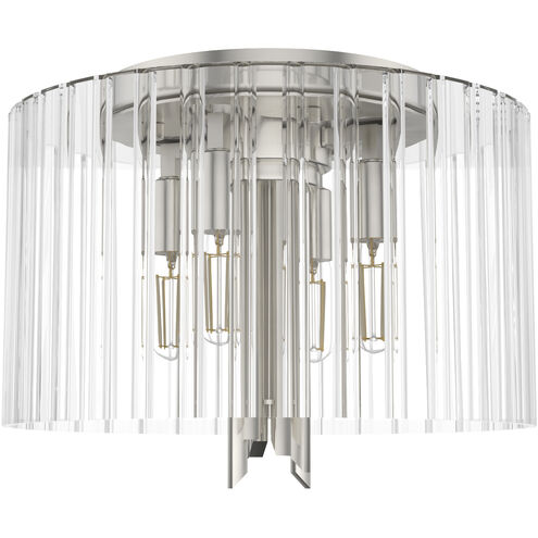 Gatz 4 Light 9.75 inch Brushed Nickel Flush Mount Ceiling Light