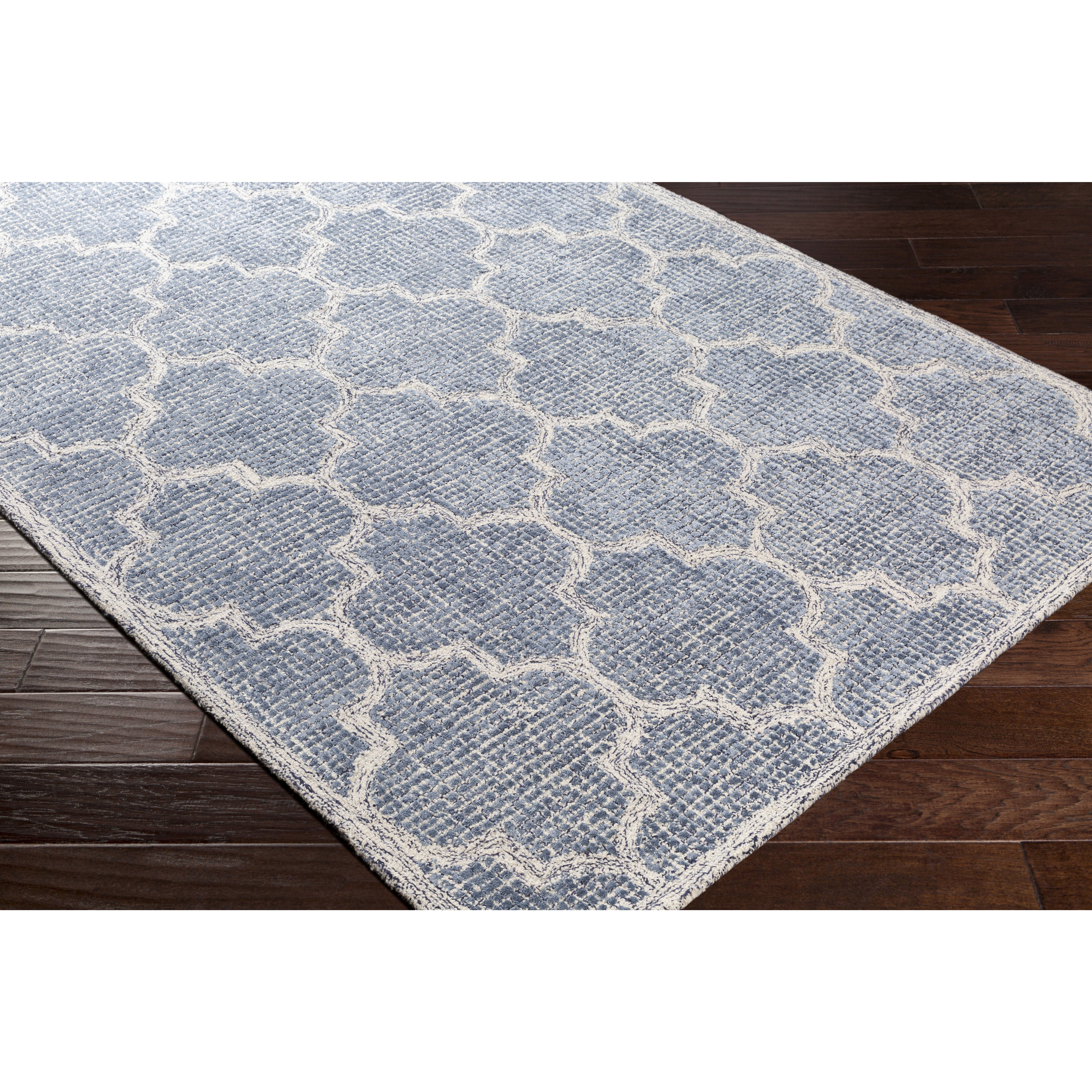 Starlit 120 X 96 inch Denim/Navy/Light Beige Handmade Rug in 8 x 10, Rectangle