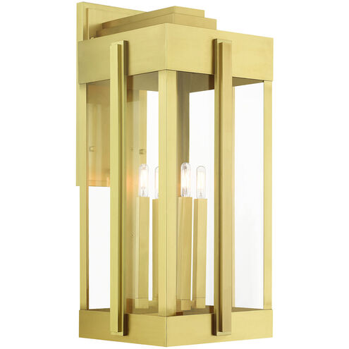 Lexington 4 Light 29 inch Natural Brass Outdoor Wall Lantern