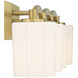 Whitney 4 Light 33 inch Warm Brass Bathroom Vanity Light Wall Light