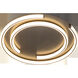Anela LED 23.62 inch Brushed Champagne Flush Mount Ceiling Light