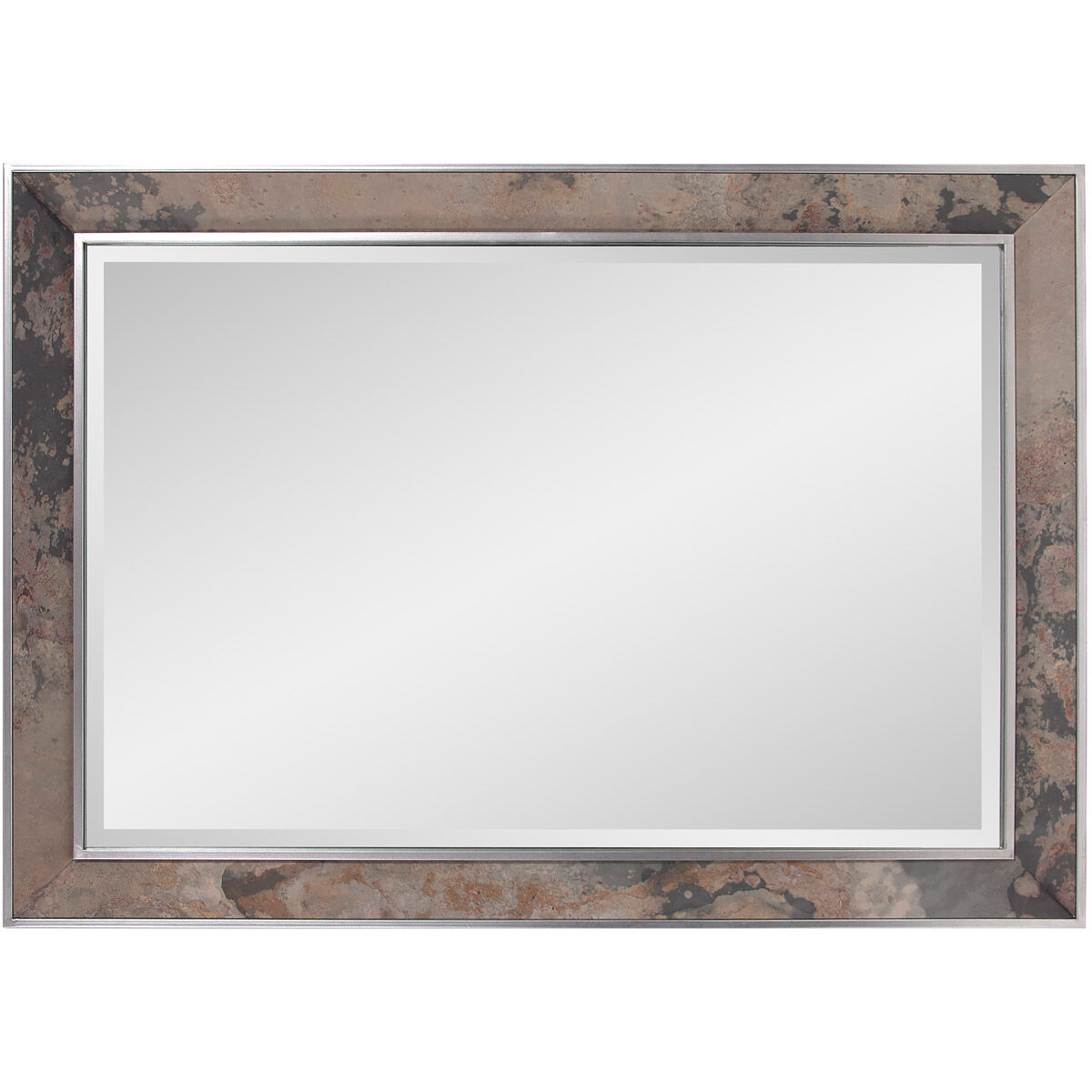 Mason 42 X 30 inch Slate and Silver Wall Mirror
