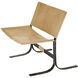 Alessa Cashew Leather and Black Sling Chair