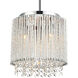 Claire 3 Light 10 inch Chrome Drum Shade Mini Pendant Ceiling Light