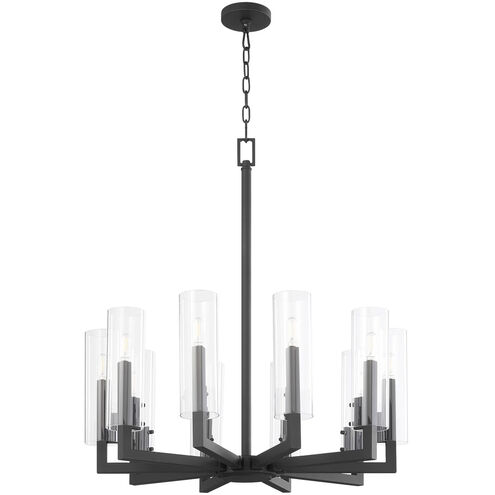 Harbin 10 Light 32 inch Textured Black Chandelier Ceiling Light