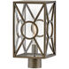 Coastal Elements Brixton 1 Light 15.5 inch Burnished Bronze Outdoor Post Mount Lantern, Medium