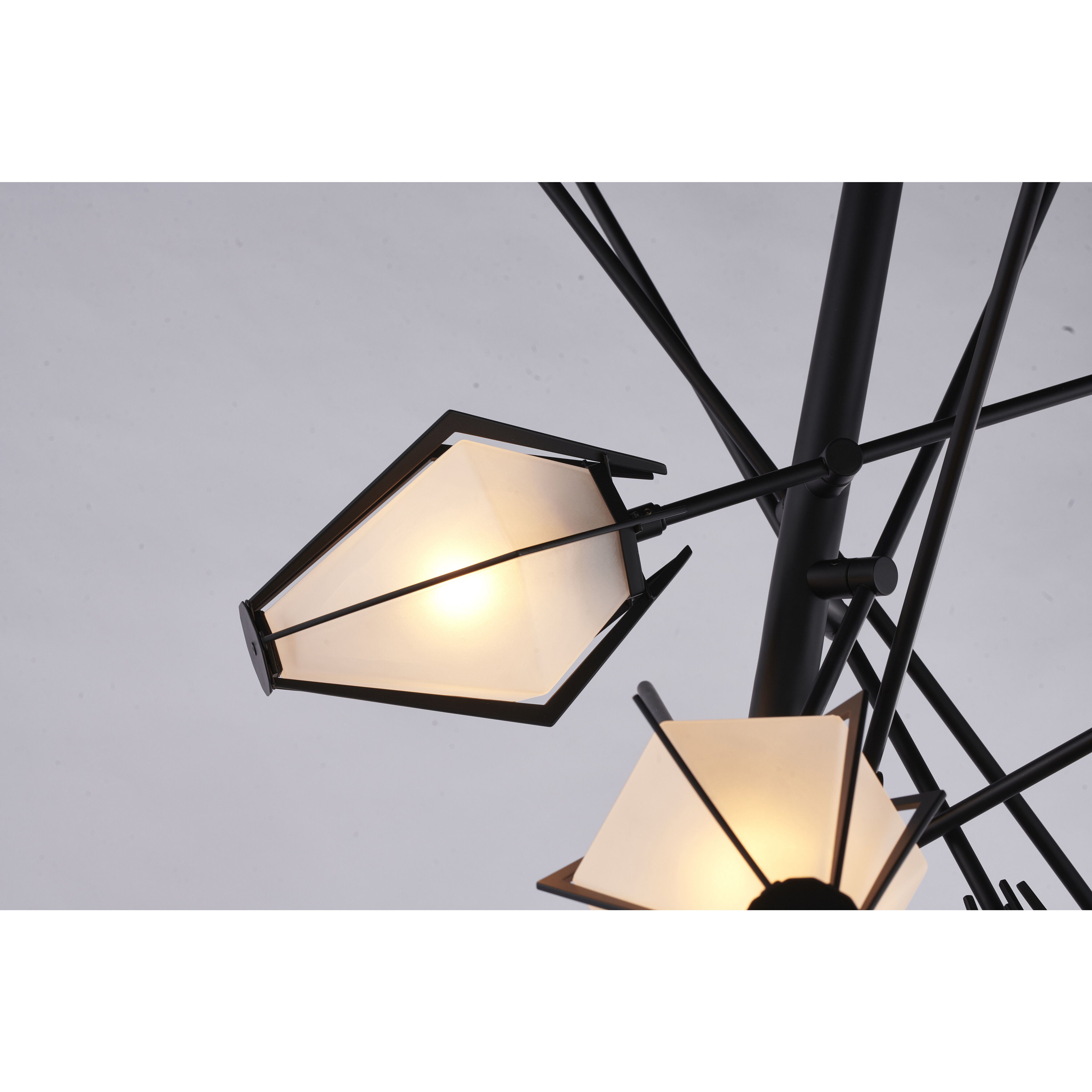 Canada 7 Light 35.43 inch Black Chandelier Ceiling Light