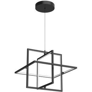 Mondrian LED 19 inch Black Flush Mount Ceiling Light