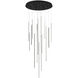 Chute LED 31.5 inch Black Multi-Pendant Ceiling Light