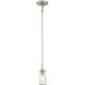 Poleis 1 Light 4 inch Brushed Nickel Mini Pendant Ceiling Light