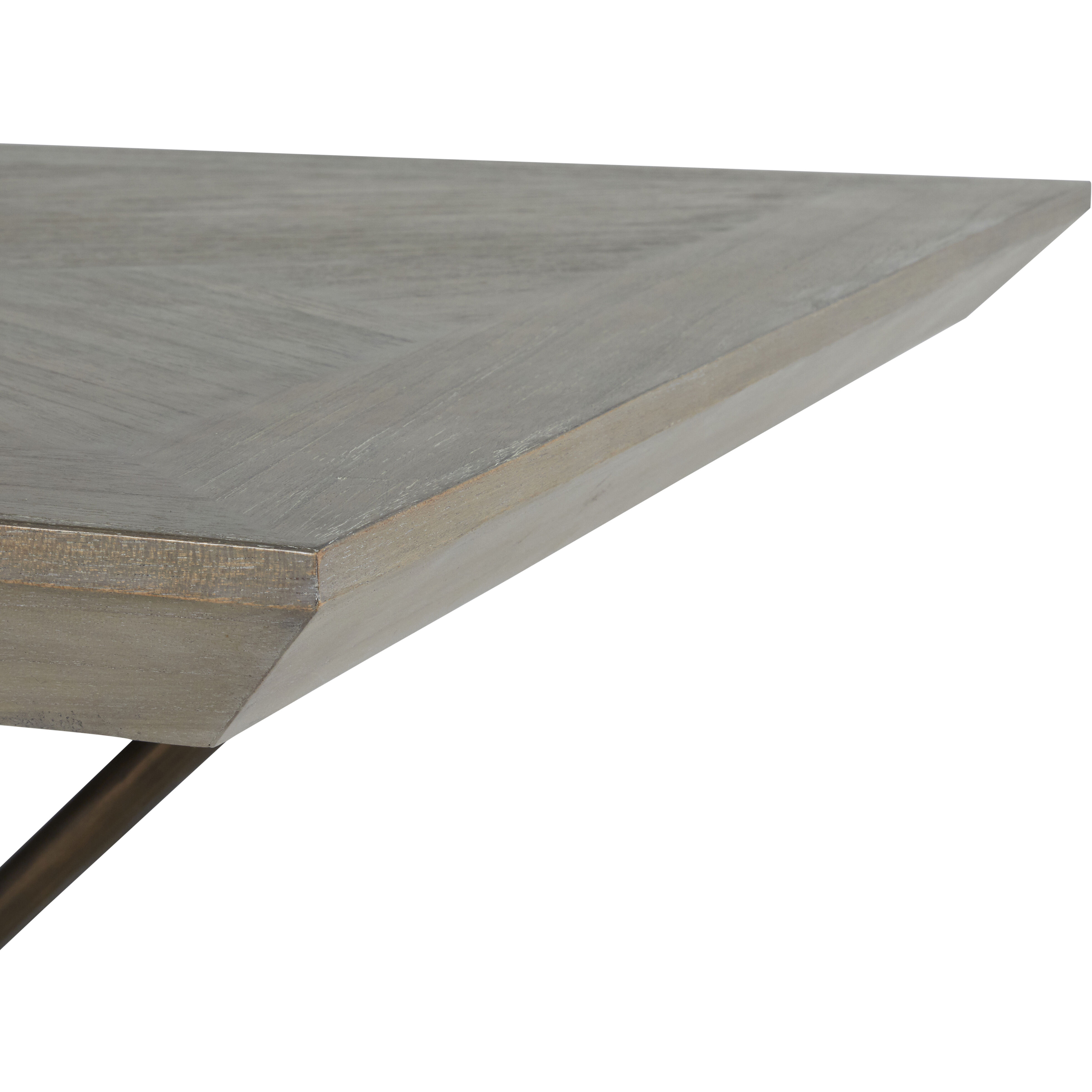 Davenport 84 X 39 inch Cerused Natural Gray and Antique Bronze Dining Table