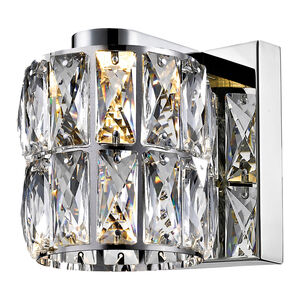 Ice LED 5 inch Mirrored Stainless Steel Vanity Light Wall Light