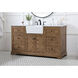 Franklin 60 X 22 X 35 inch Driftwood Bathroom Vanity Cabinet