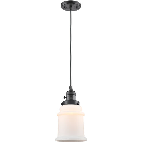 Franklin Restoration Canton LED 6 inch Oil Rubbed Bronze Mini Pendant Ceiling Light in Matte White