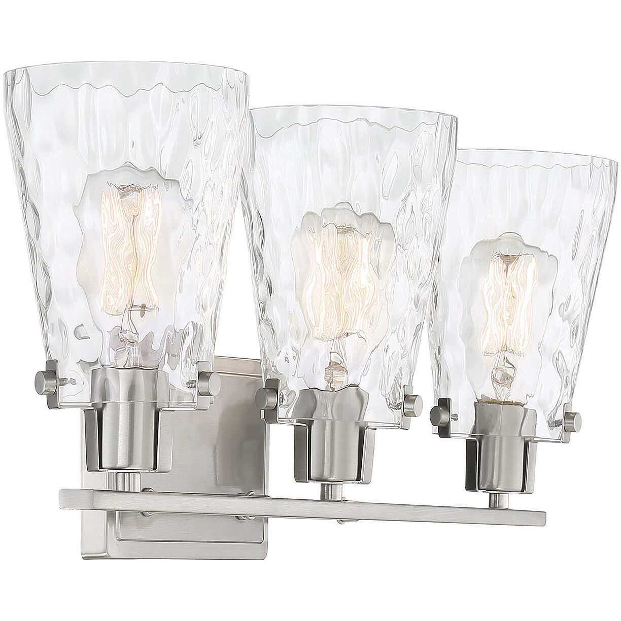 Vaughan 3 Light 23.75 inch Satin Nickel Bathroom Vanity Light Wall Light