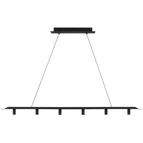 Sean Lavin Ponte LED 50 inch Nightshade Black Linear Suspension Ceiling Light in LED 90 CRI 3000K 120V, Integrated LED