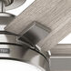 Georgetown 52 inch Brushed Nickel with Light Gray Oak Blades Ceiling Fan