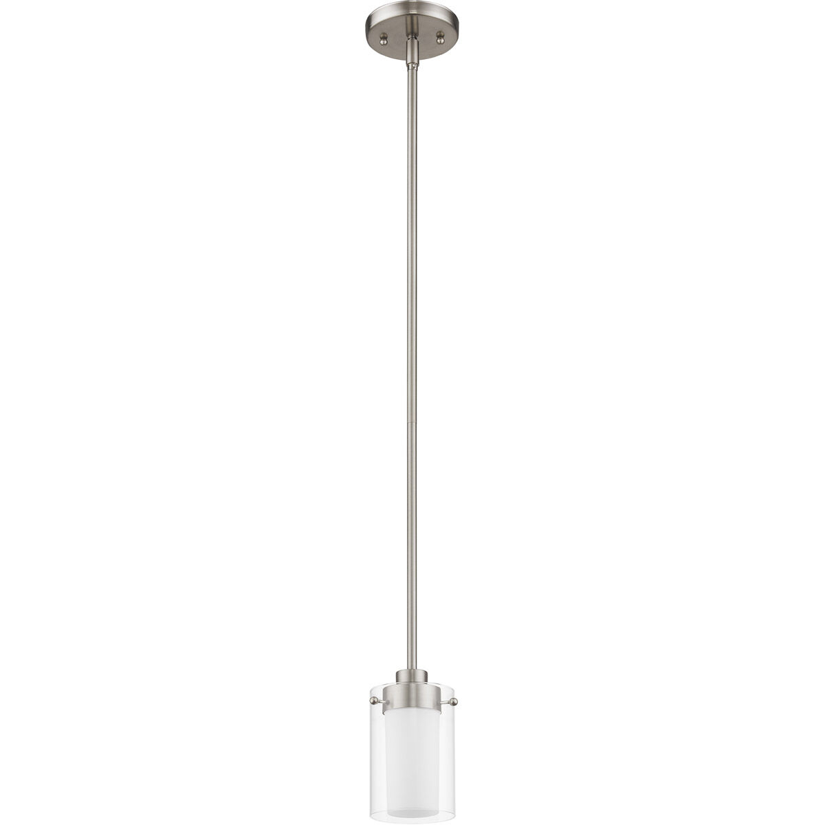 Manhattan 1 Light 5 inch Brushed Nickel Mini Pendant Ceiling Light