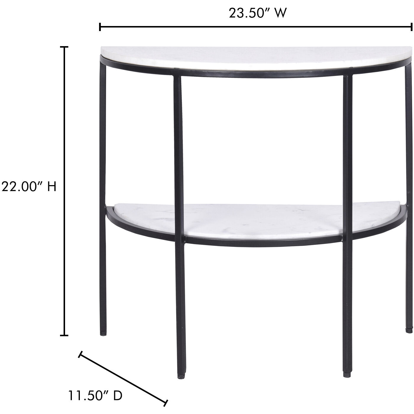 Lazlo 23.5 X 22 inch White Accent Table