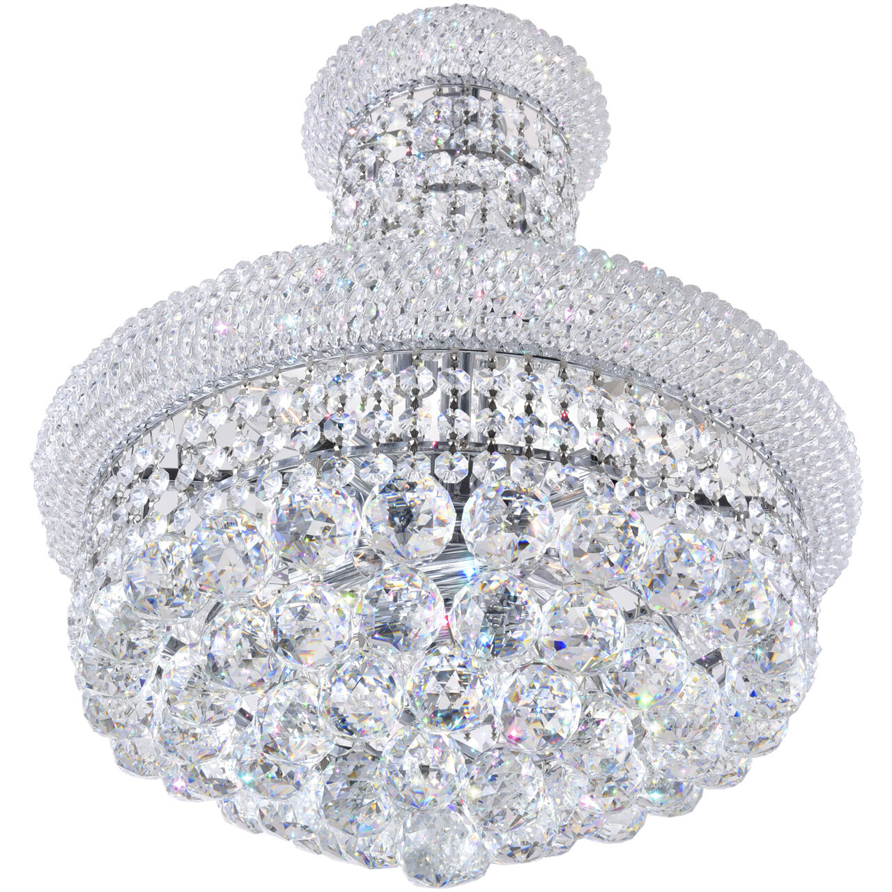 Empire 8 Light 18 inch Chrome Down Chandelier Ceiling Light