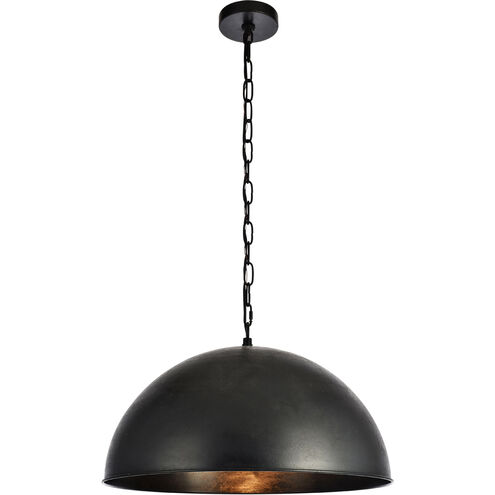 Merce 1 Light 20 inch Vintage Black Pendant Ceiling Light