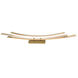 Candora LED 36 inch Brass Vanity Light Wall Light