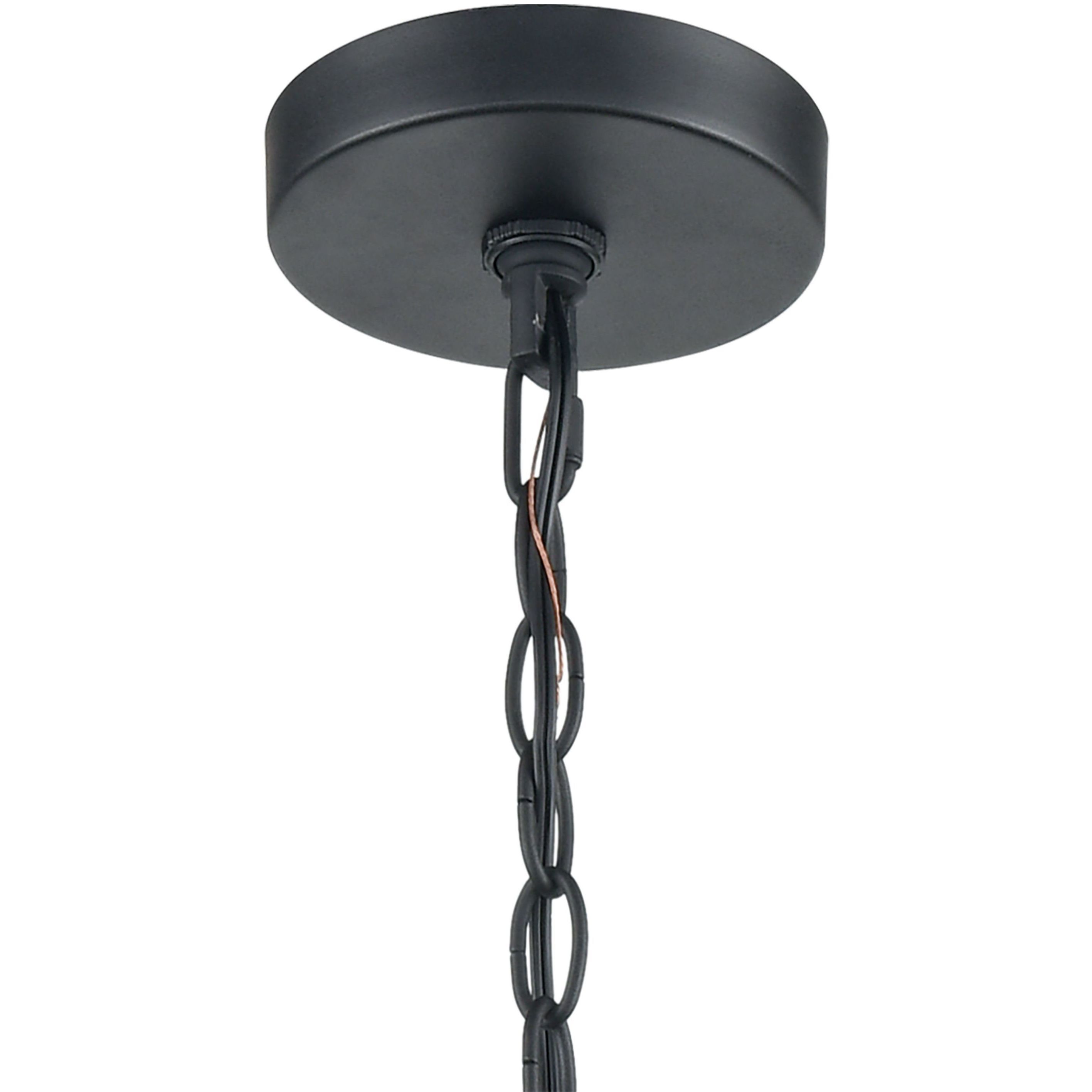 Torch 6 Light 26 inch Charcoal Black Outdoor Pendant