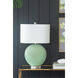 Dimpled 26 inch 60.00 watt Green Table Lamp Portable Light