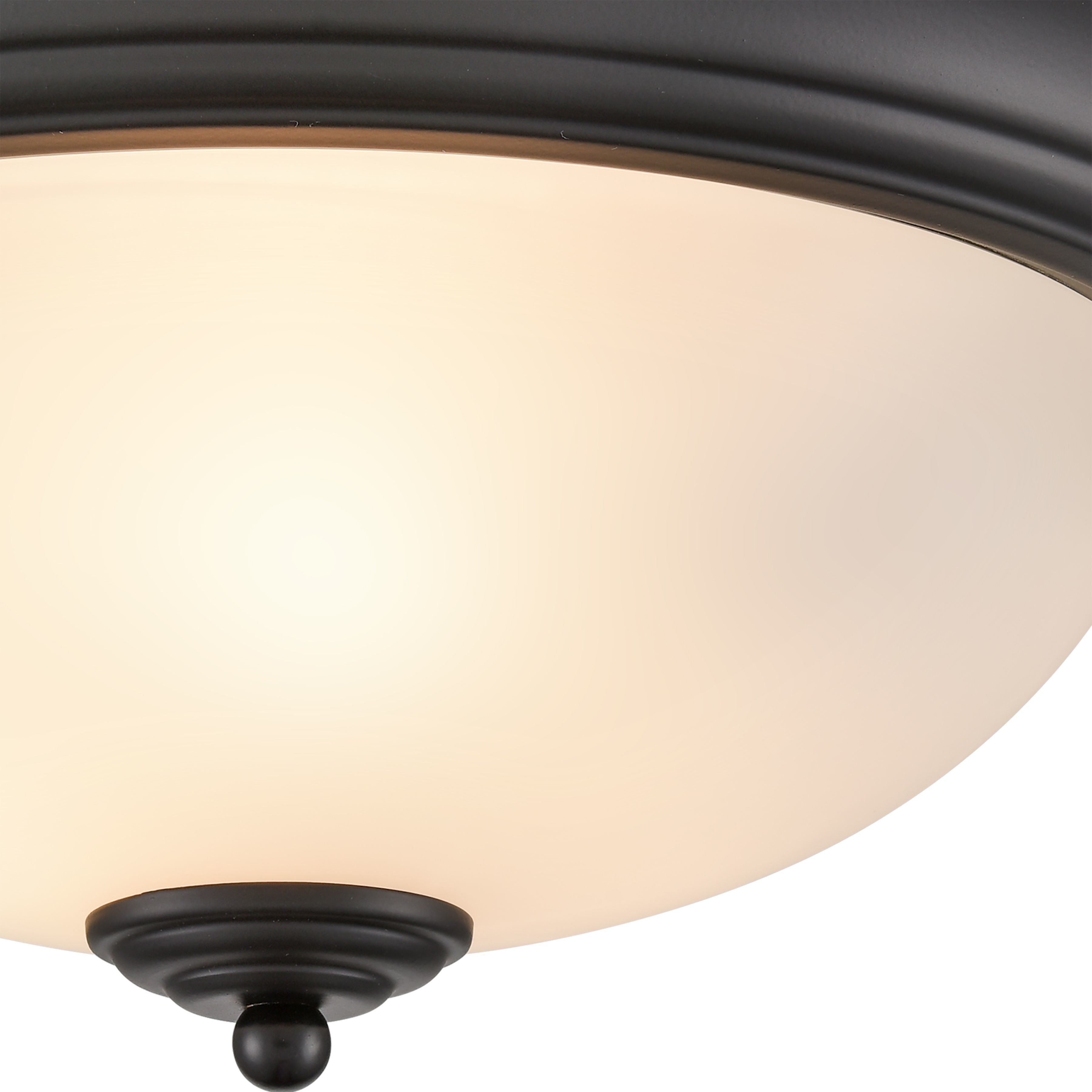 Helena 3 Light 15 inch Black Flush Mount Ceiling Light
