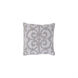 Amelia 20 X 20 inch Medium Gray and Lavender Throw Pillow