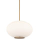 Illusion 1 Light 16 inch Aged Brass Pendant Ceiling Light in 2700K