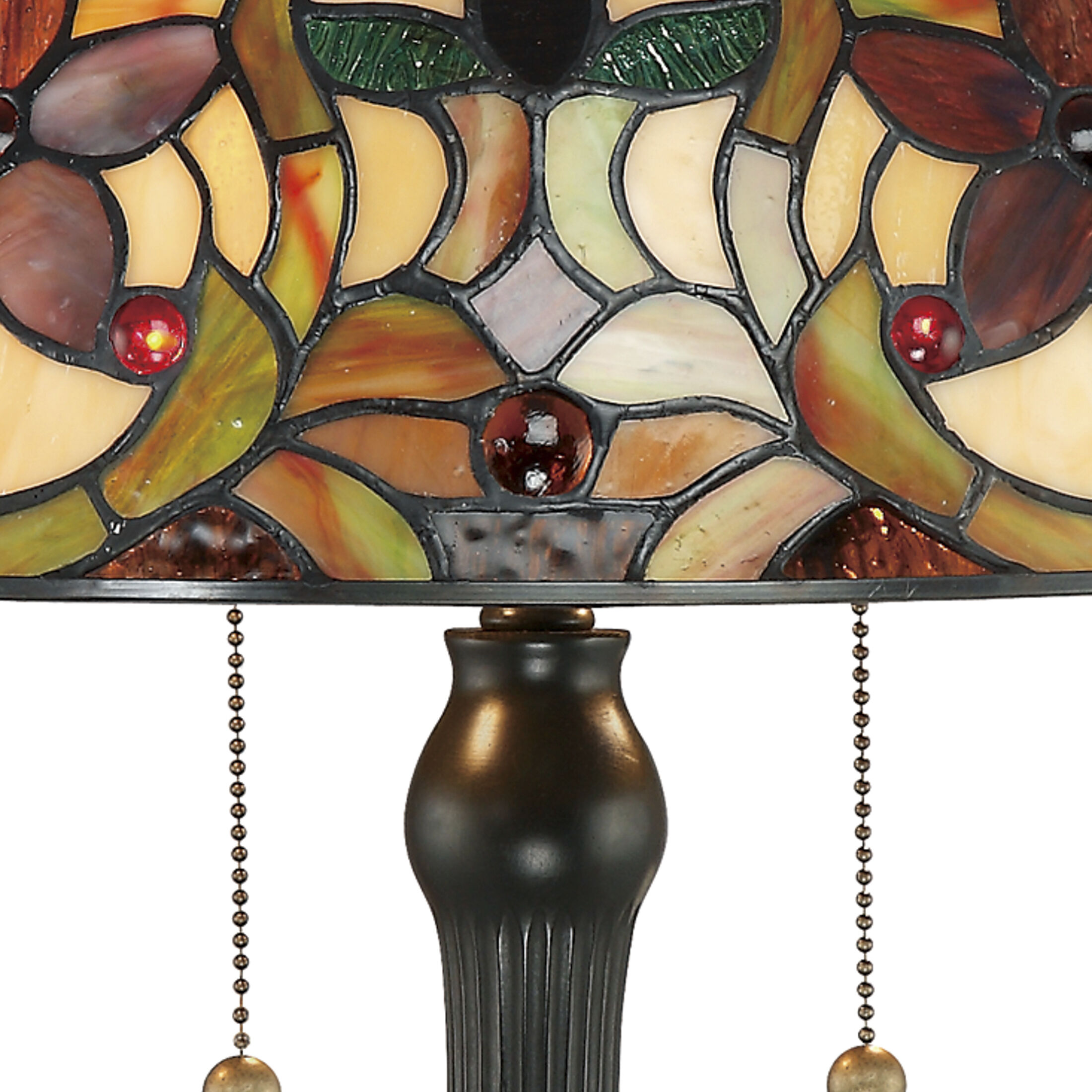 Kami 23 inch 75 watt Vintage Bronze Table Lamp Portable Light, Naturals