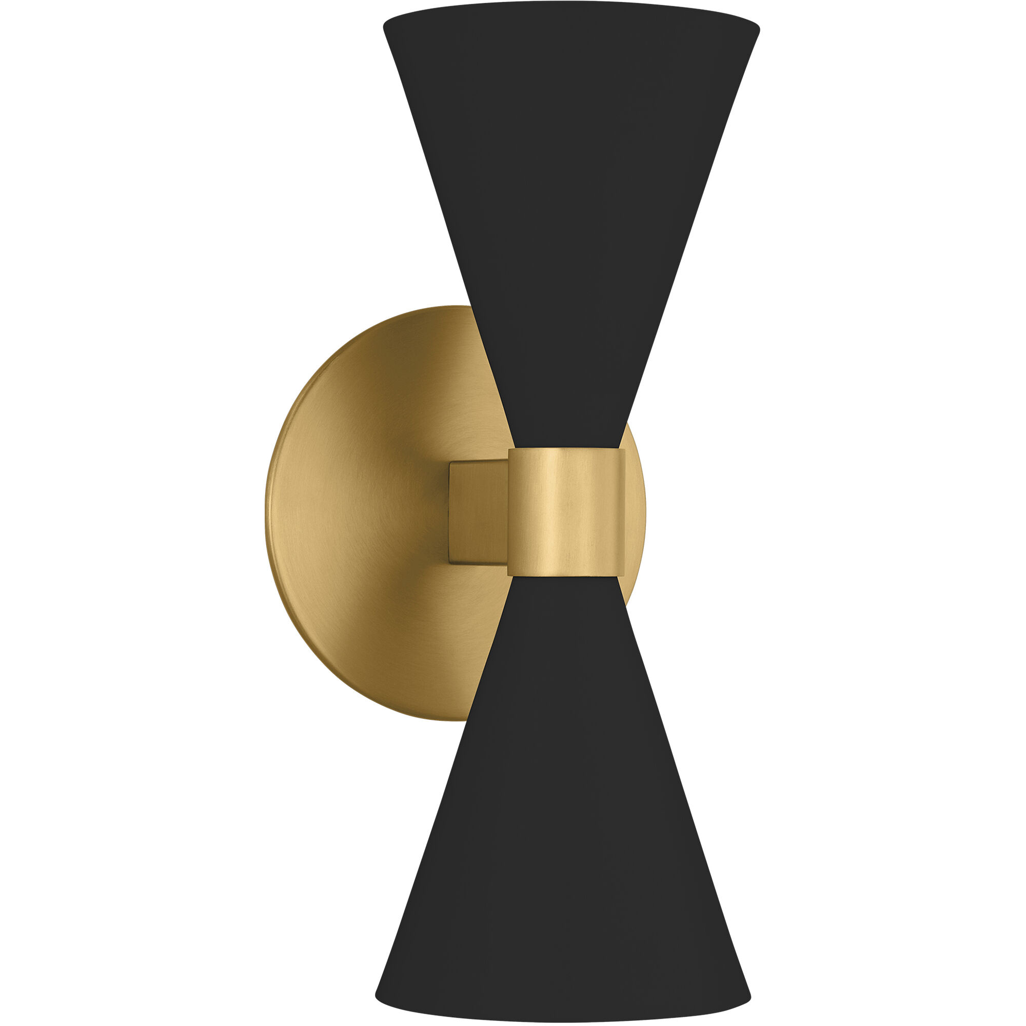 AERIN Albertine 2 Light 5 inch Midnight Black Bath Vanity Wall Sconce Wall Light