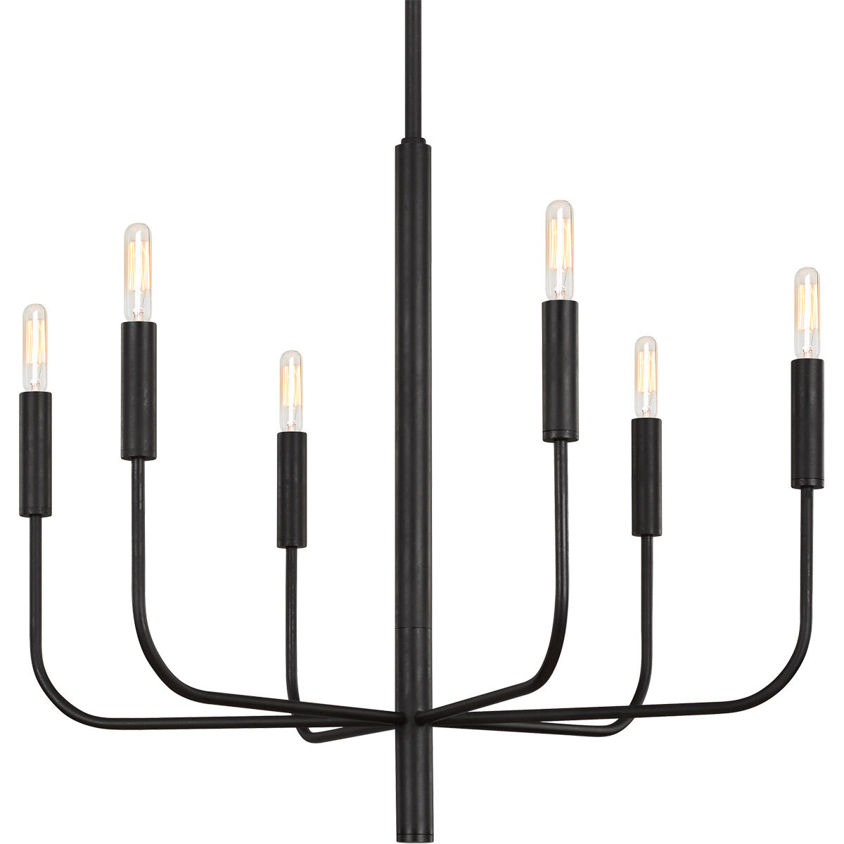 Visual Comfort Studio Collection Generation Lighting EC1006AI ED Ellen DeGeneres Brianna 6 Light 24 inch Aged Iron Chandelier Ceiling Light