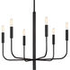ED Ellen DeGeneres Brianna 6 Light 24 inch Aged Iron Chandelier Ceiling Light