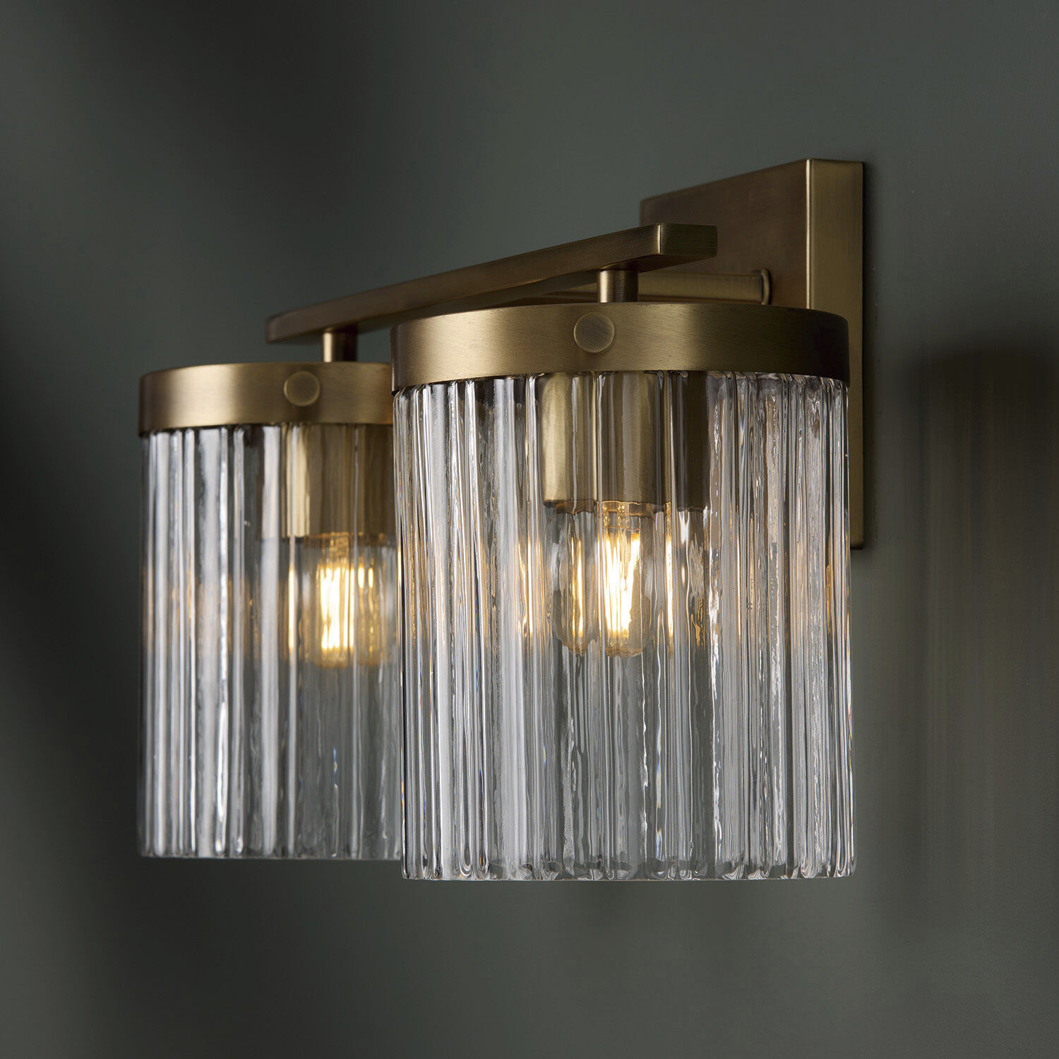 Vaughn 2 Light 14.5 inch Aged Brass Vanity Light Wall Light