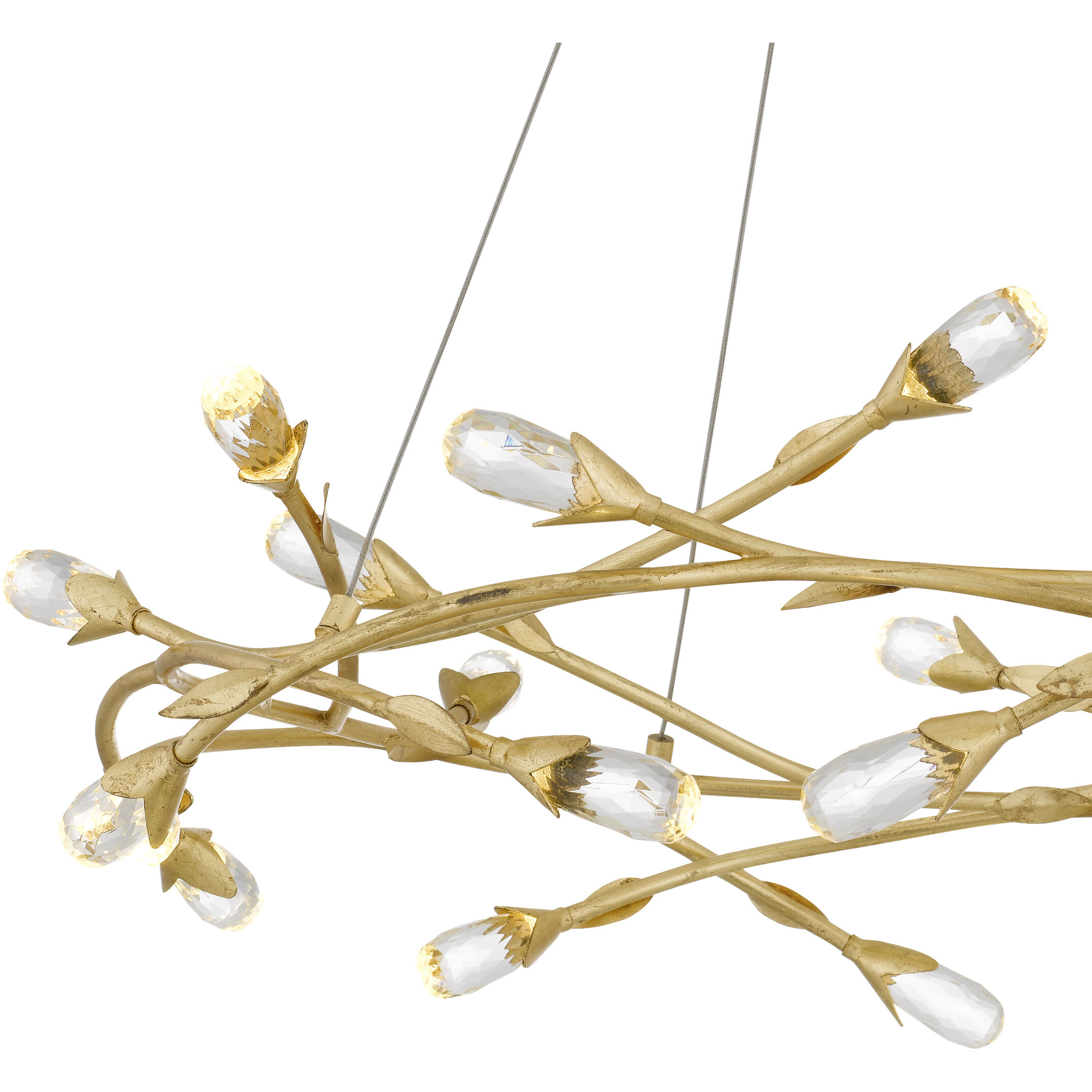 Cora Pendant Ceiling Light in Gold Leaf